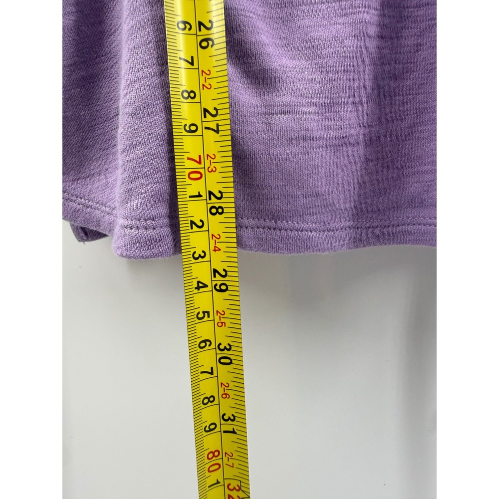 Pure Jill J. Jill Purple Slub Knit V-Neck Tunic Top Plus Size 2X Short Sleeve - Picture 7 of 11